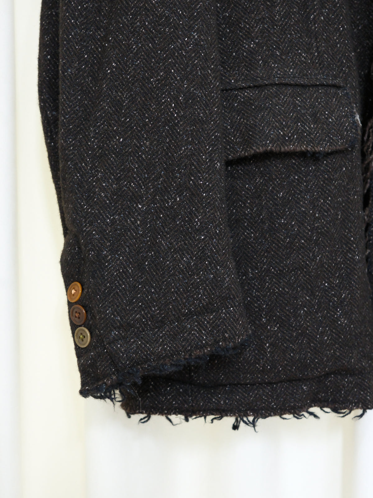 JOHN MASON SMITH / JANE SMITH : GARMENT WASHED SILKNEP TWEED JACKET