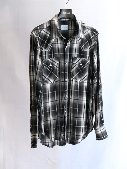 The Letters : WESTERN SHIRT -OMBRE CHECK RAYON-