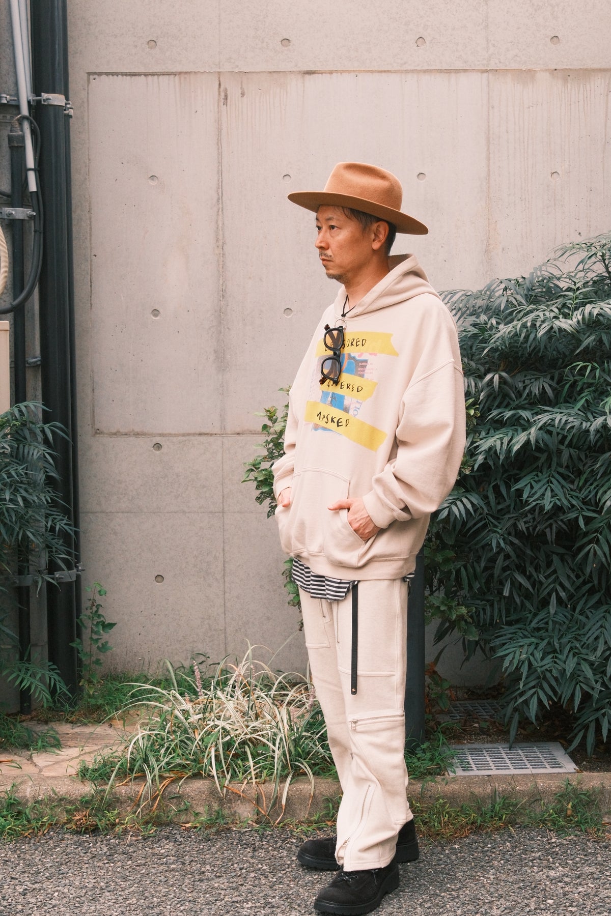 OLDPARK : TAPING SWEAT (Fサイズ)-PINK.F