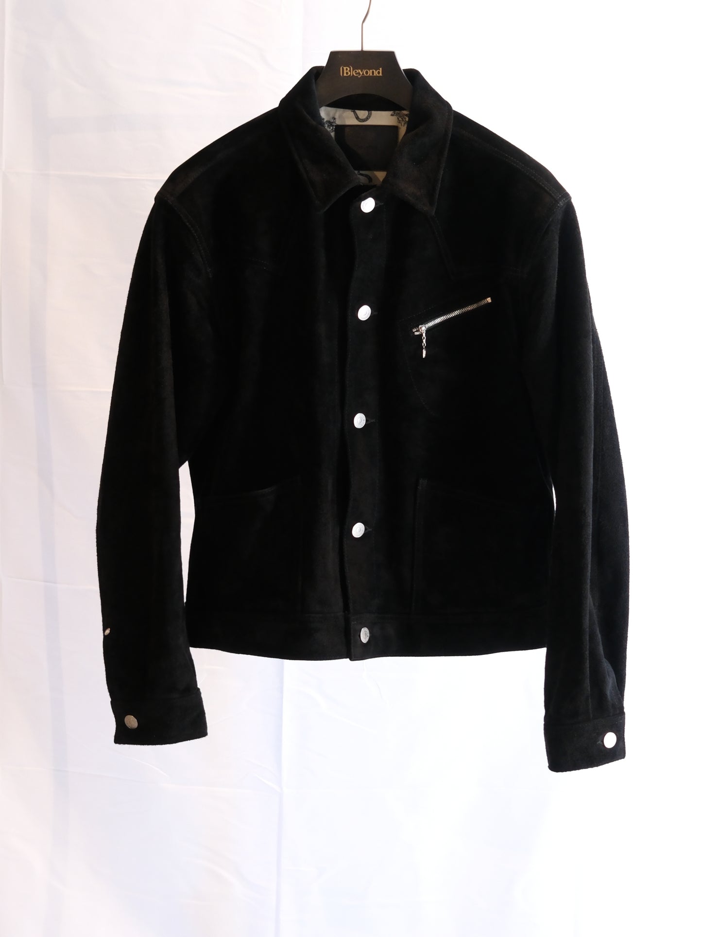 The Letters : COW BOY TRUCKER JACKET -HORSE SUEDE- / BLACK