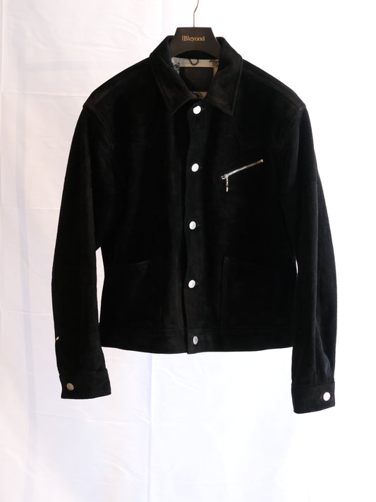 The Letters : COW BOY TRUCKER JACKET -HORSE SUEDE- / BLACK