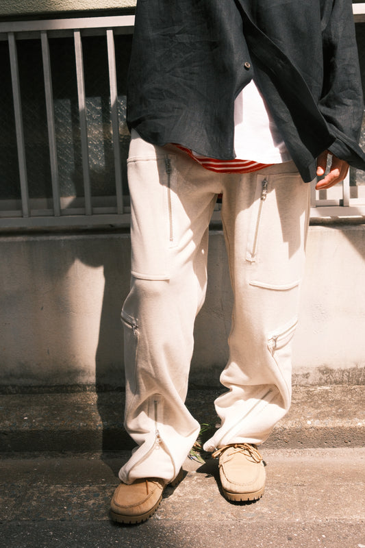OLDPARK : PARACHUTE SWEAT PANTS (OATMEAL)