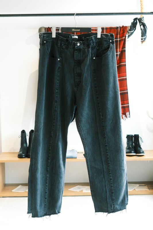 OLDPARK : SWAPPED JEANS (BLACK、XLサイズ)