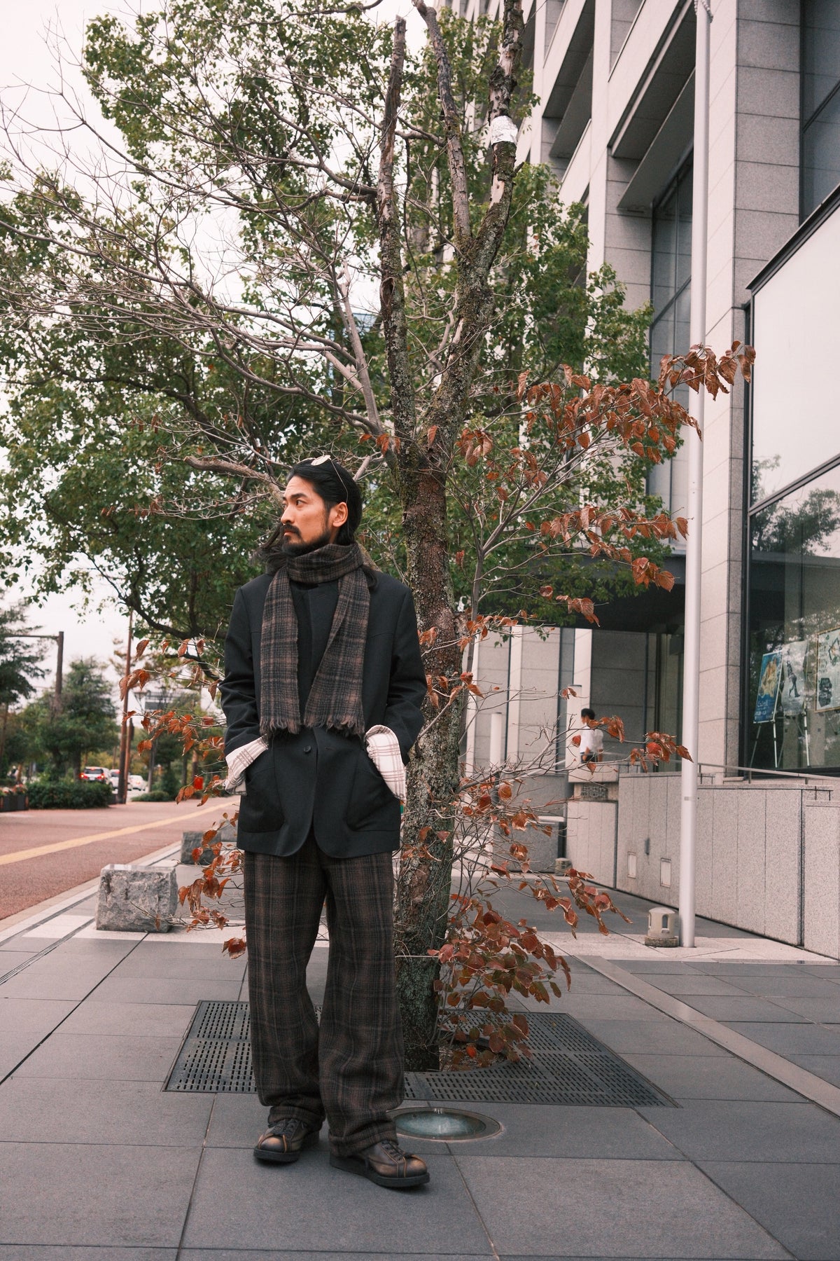 The Letters : WORKERS PANTS -CORKSCREW YARN CHECK WOOL-