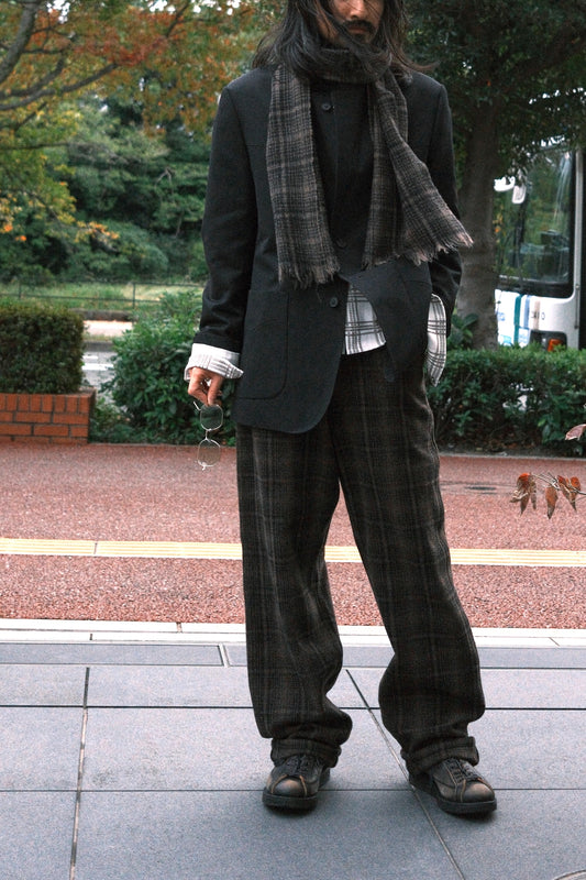 The Letters : FRINGE STOLE -SCHONHERR CHECK WOOL-