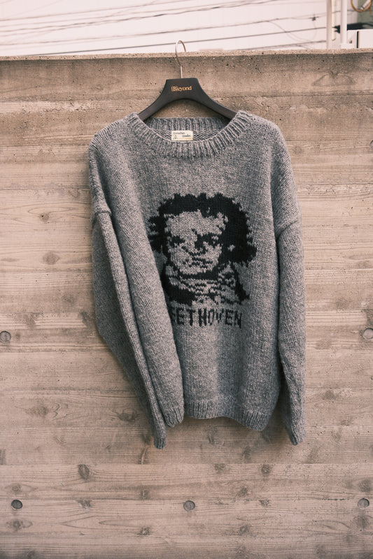 OLDPARK : BEETHOVEN KNIT (x Mcmachon Woolen) / GRAY