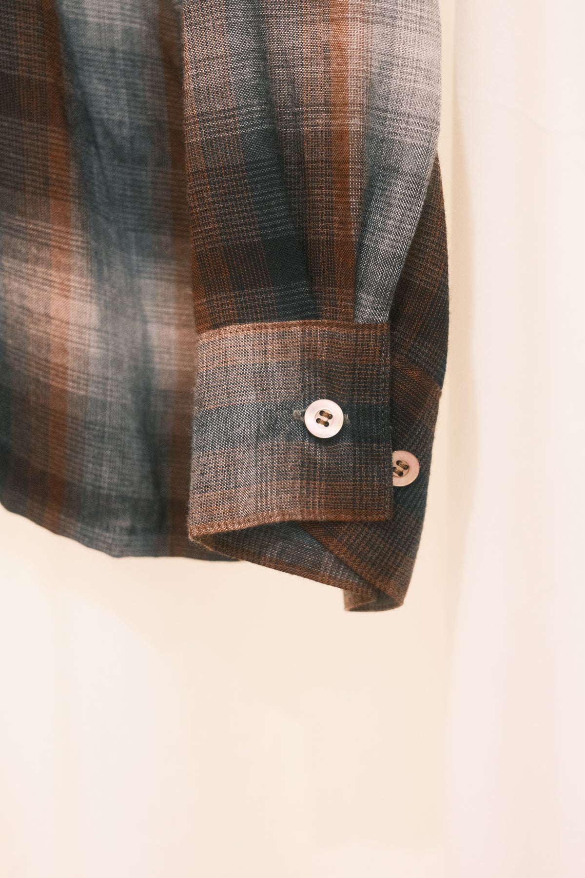 MINEDENIM : T.Rayon Omber Open Collar Shirt / BRT