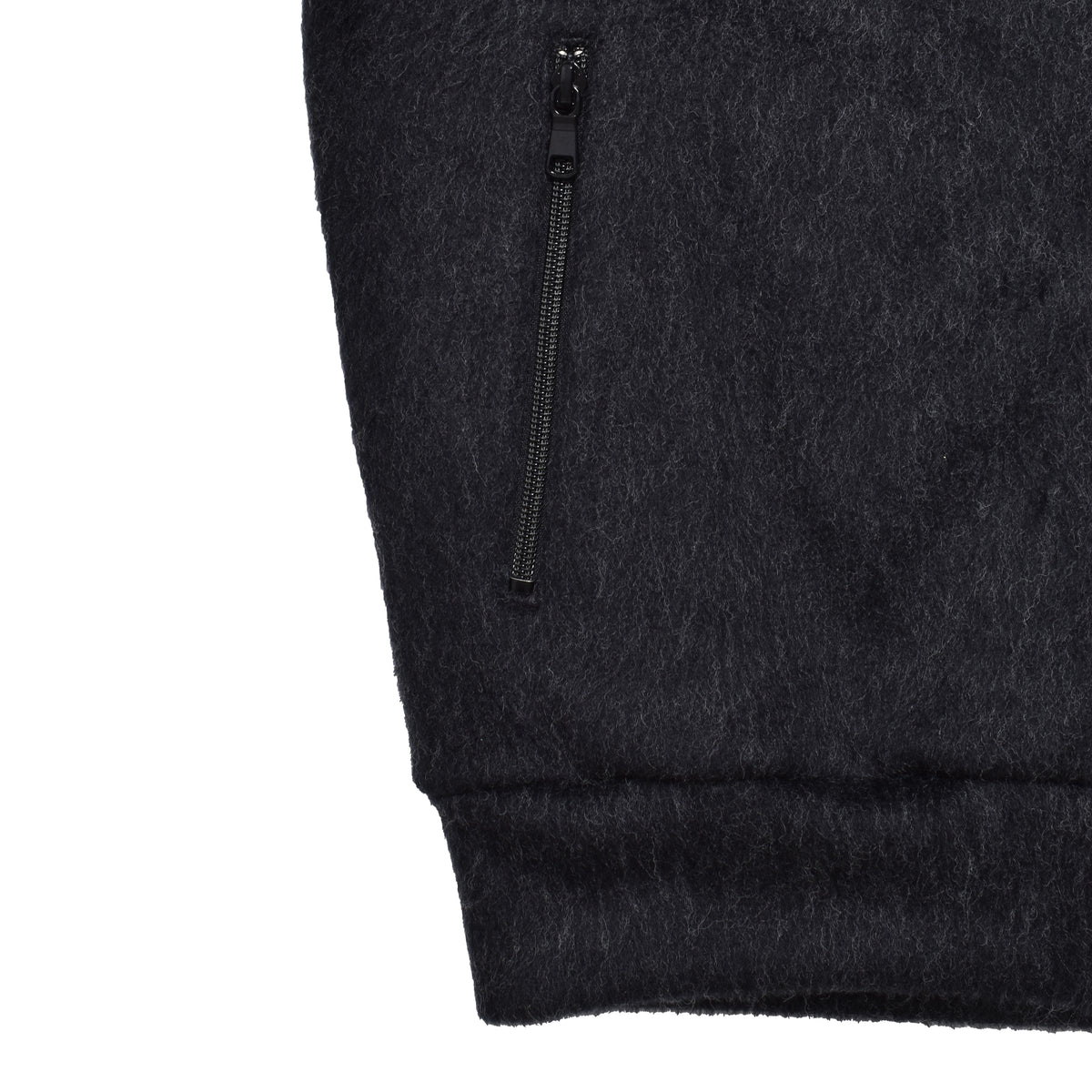 MINEDENIM : A.Wool Shaggy Track Jacket / CHARCOAL GRAY