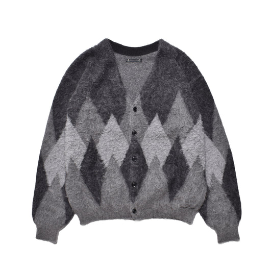 MINEDENIM : Mohair Argyle Knit Cardigan / GRT