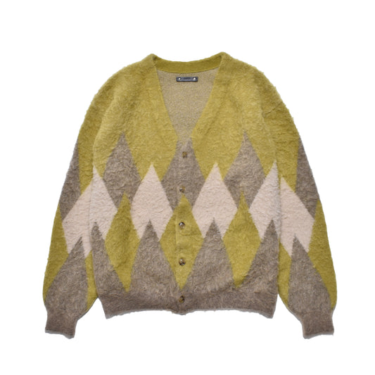 MINEDENIM : Mohair Argyle Knit Cardigan / YPT