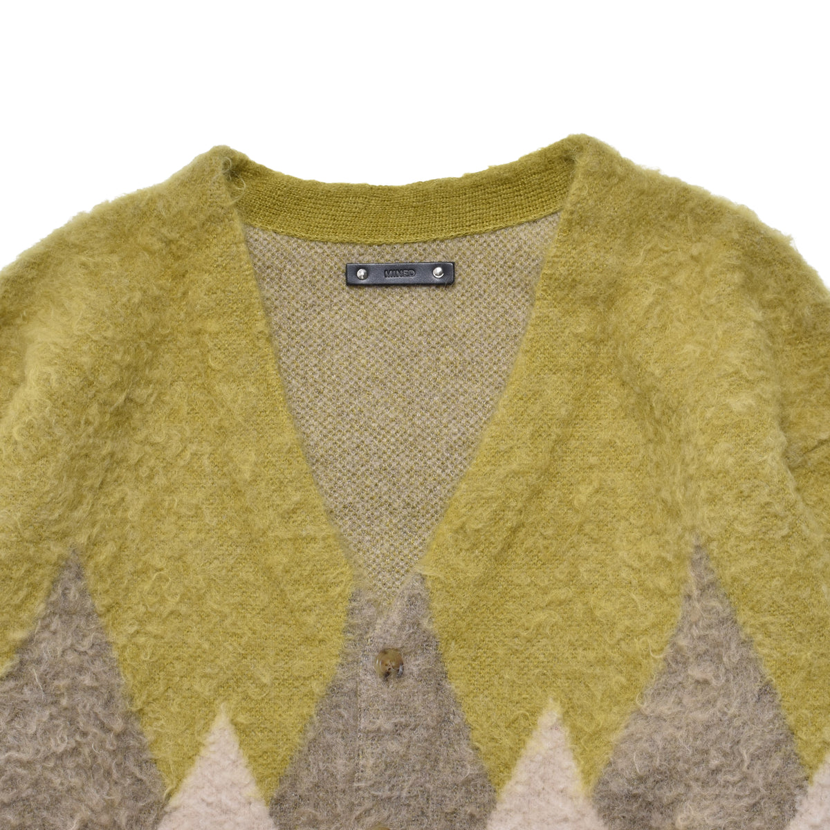 MINEDENIM : Mohair Argyle Knit Cardigan / YPT