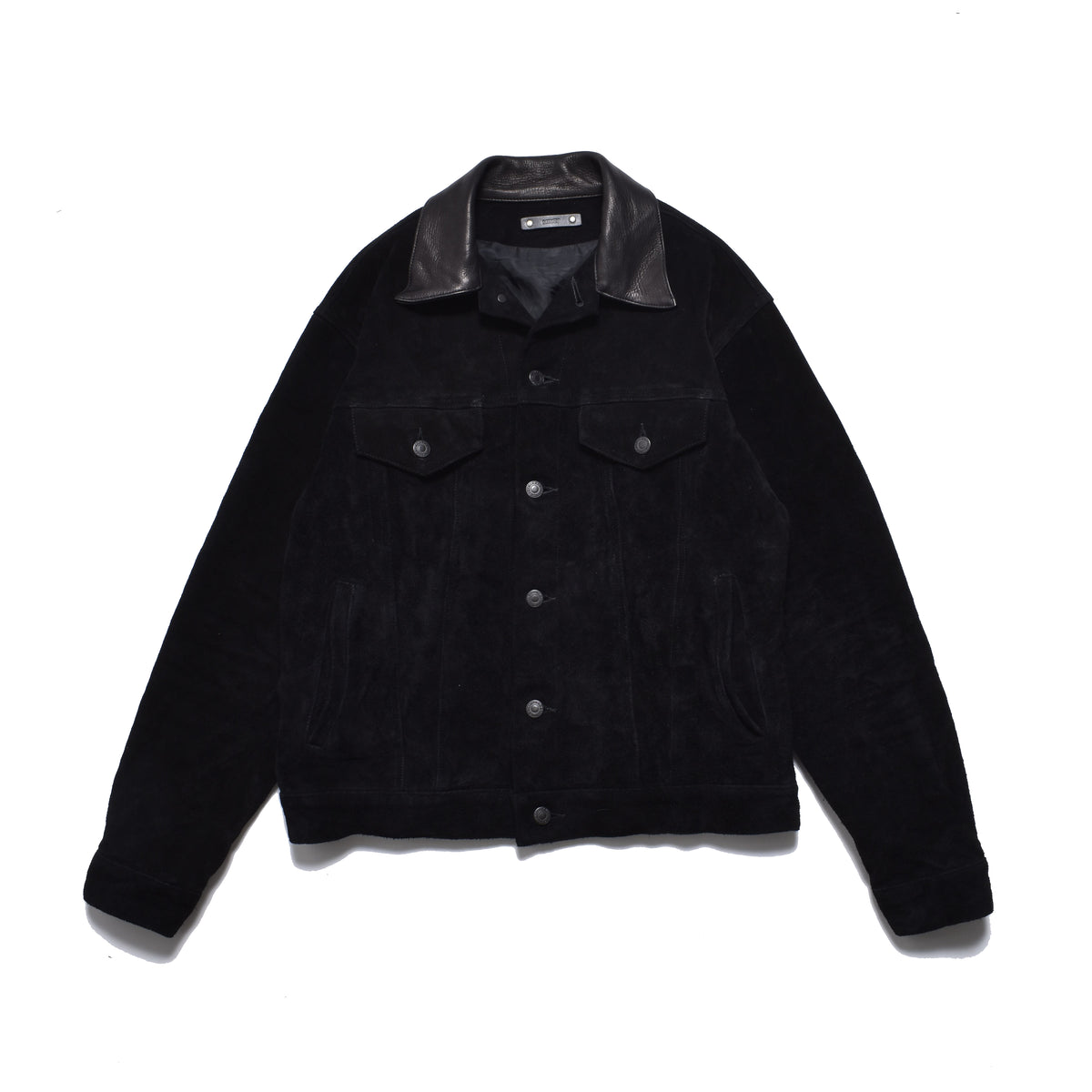 MINEDENIM : Washed Leather Trucker Jacket