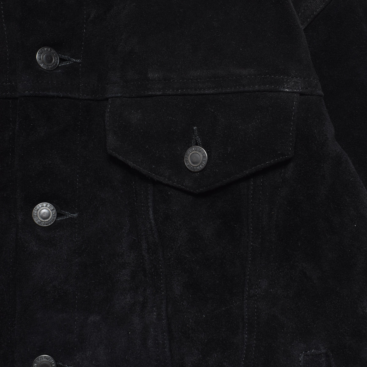 MINEDENIM : Washed Leather Trucker Jacket