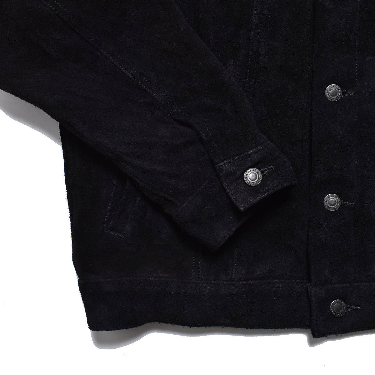 MINEDENIM : Washed Leather Trucker Jacket