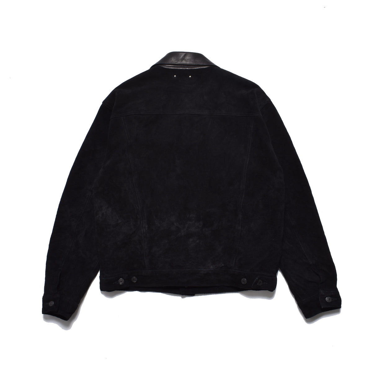 MINEDENIM : Washed Leather Trucker Jacket