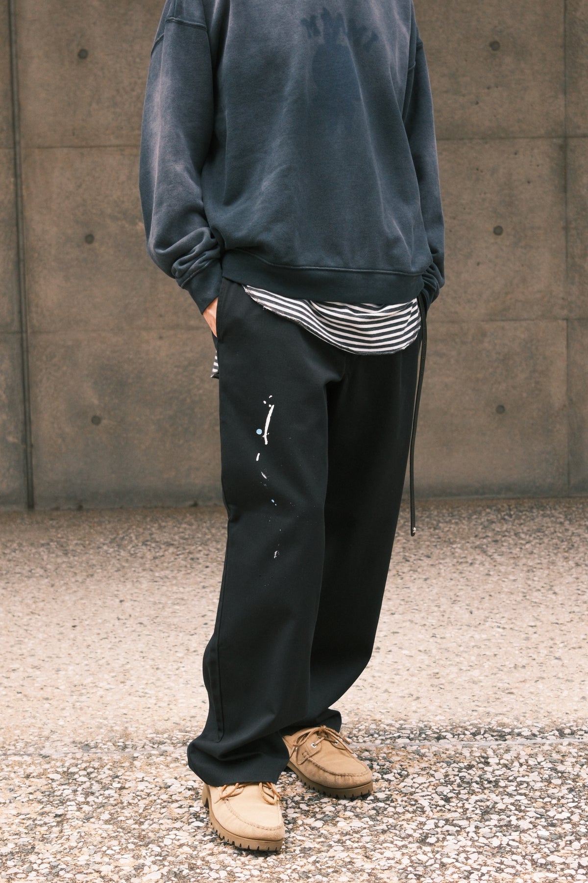 TODAY edition : TC TWILL WORK TROUSERS / BLACK