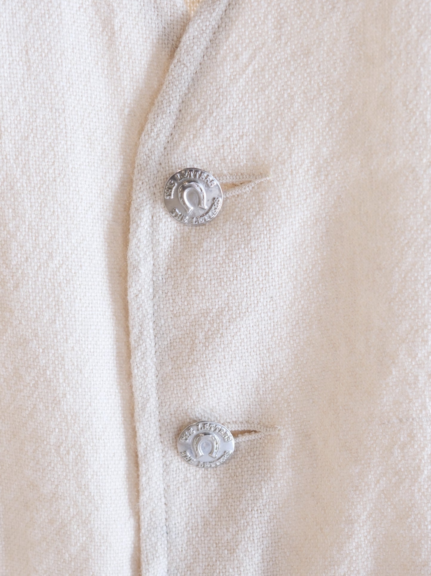 The Letters : CONCHO VEST -BLANKET LINEN WOOL-