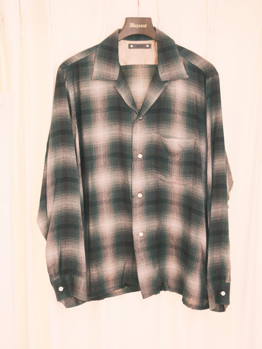 MINEDENIM : T.Rayon Omber Open Collar Shirt / GPT