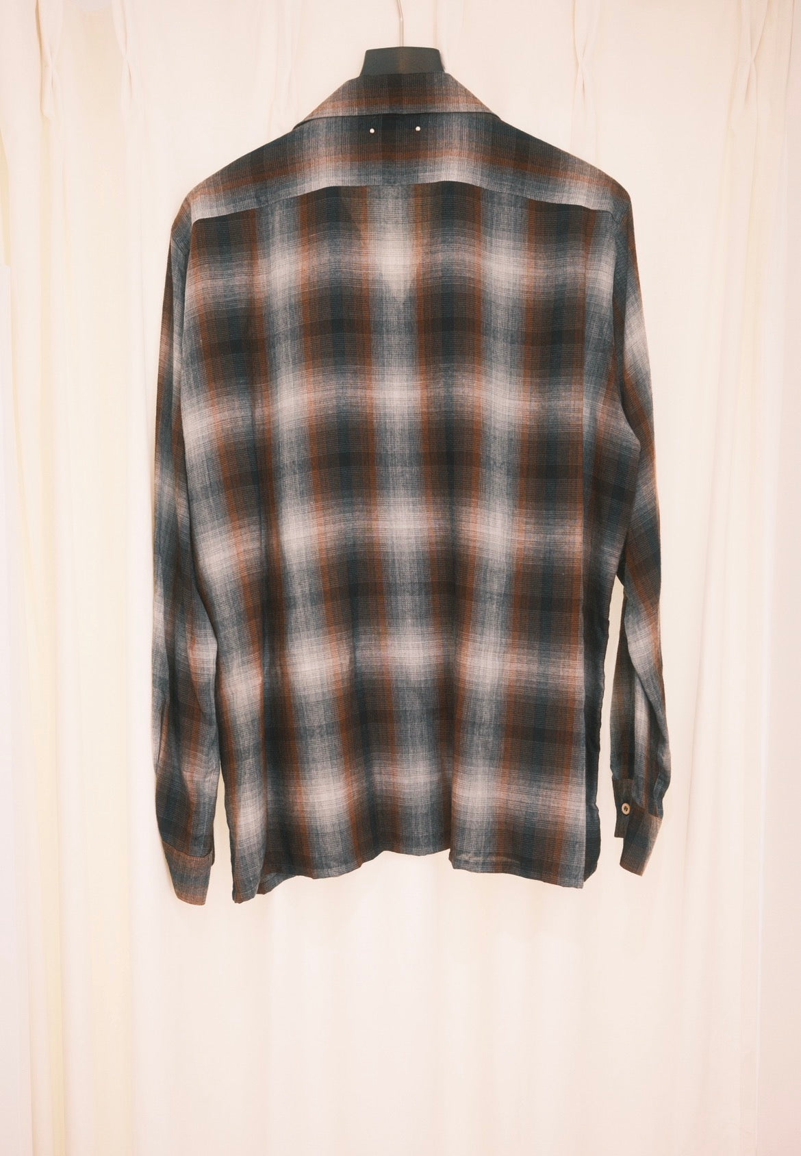 MINEDENIM : T.Rayon Omber Open Collar Shirt / BRT