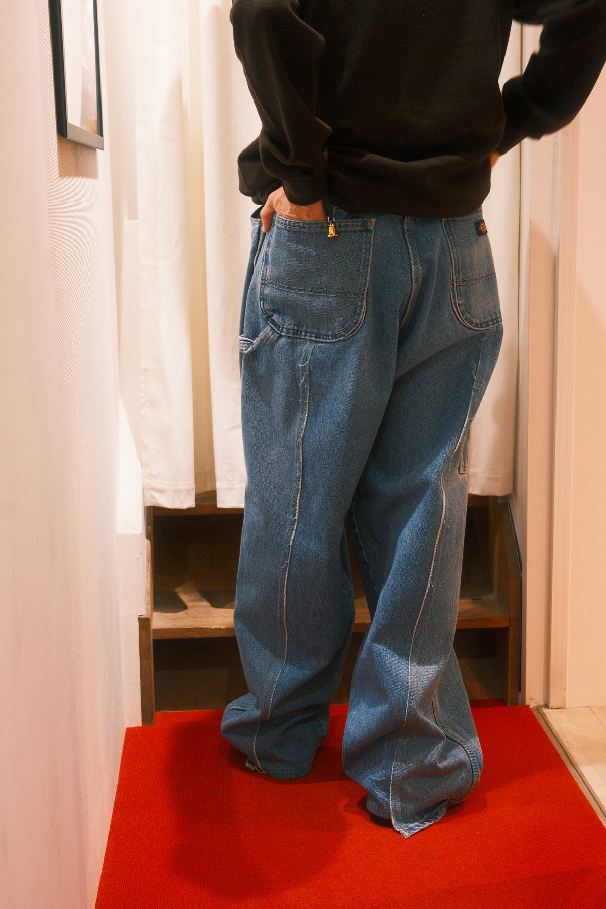 OLDPARK : BAGGY CARPENTER PANTS -DENIM- (BLUE、Lサイズ)-1