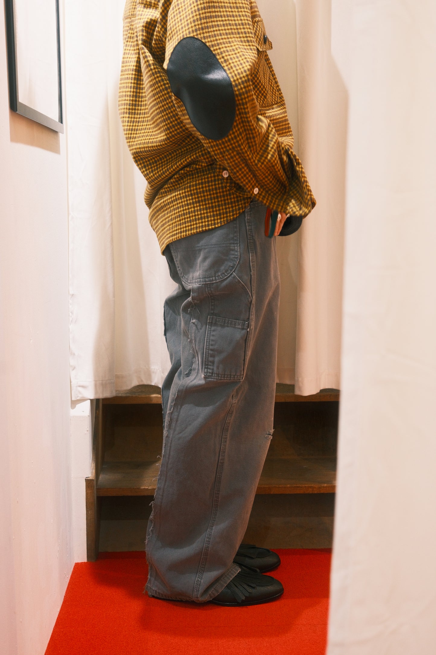 OLDPARK : BAGGY CARPENTER PANTS -DUCK- (GRAY、Sサイズ)