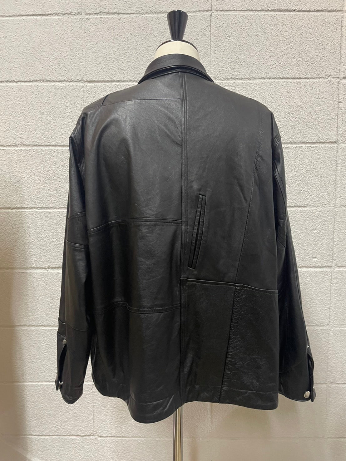 LEATHER CHORE COAT (BLACK、Lサイズ) / OLDPARK