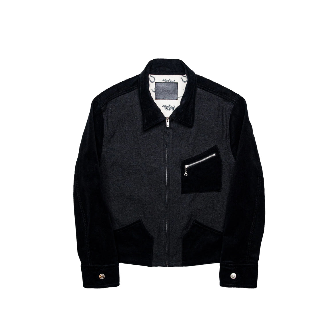 The Letters : COMBINATION ZIP JACKET -BLANCKET LINEN WOOL-
