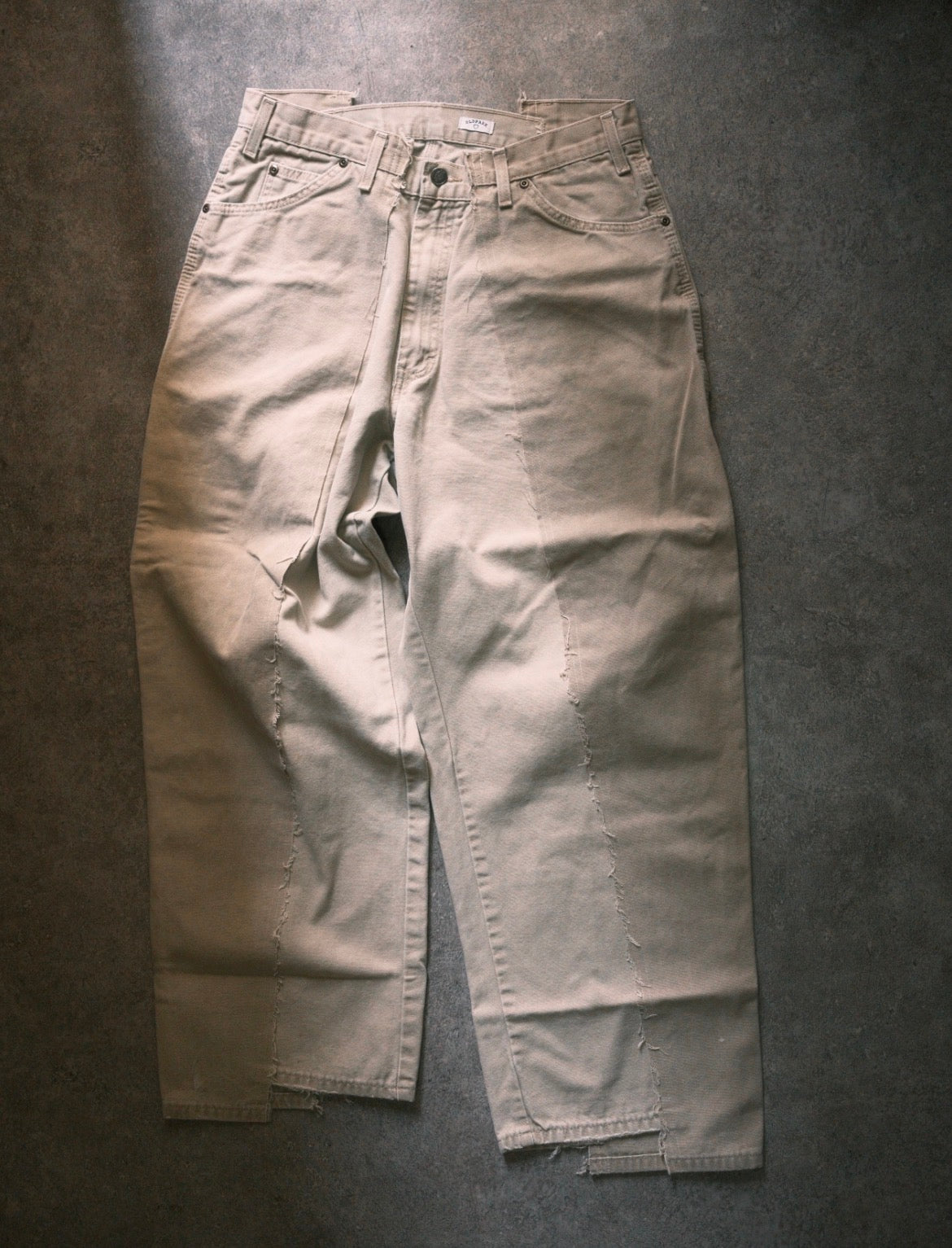 OLDPARK : BAGGY CARPENTER PANTS -DUCK- (BEIGE、Mサイズ)