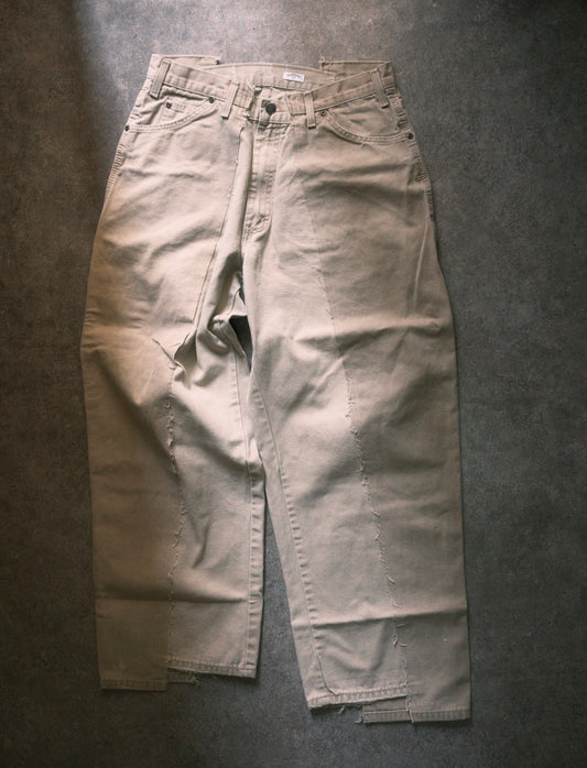 OLDPARK : BAGGY CARPENTER PANTS -DUCK- (BEIGE、Mサイズ)