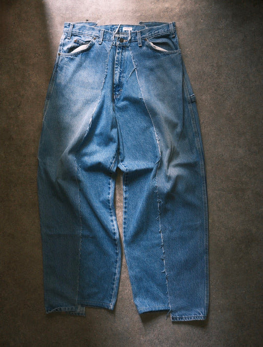 OLDPARK : BAGGY CARPENTER PANTS -DENIM- (BLUE、Lサイズ)-1