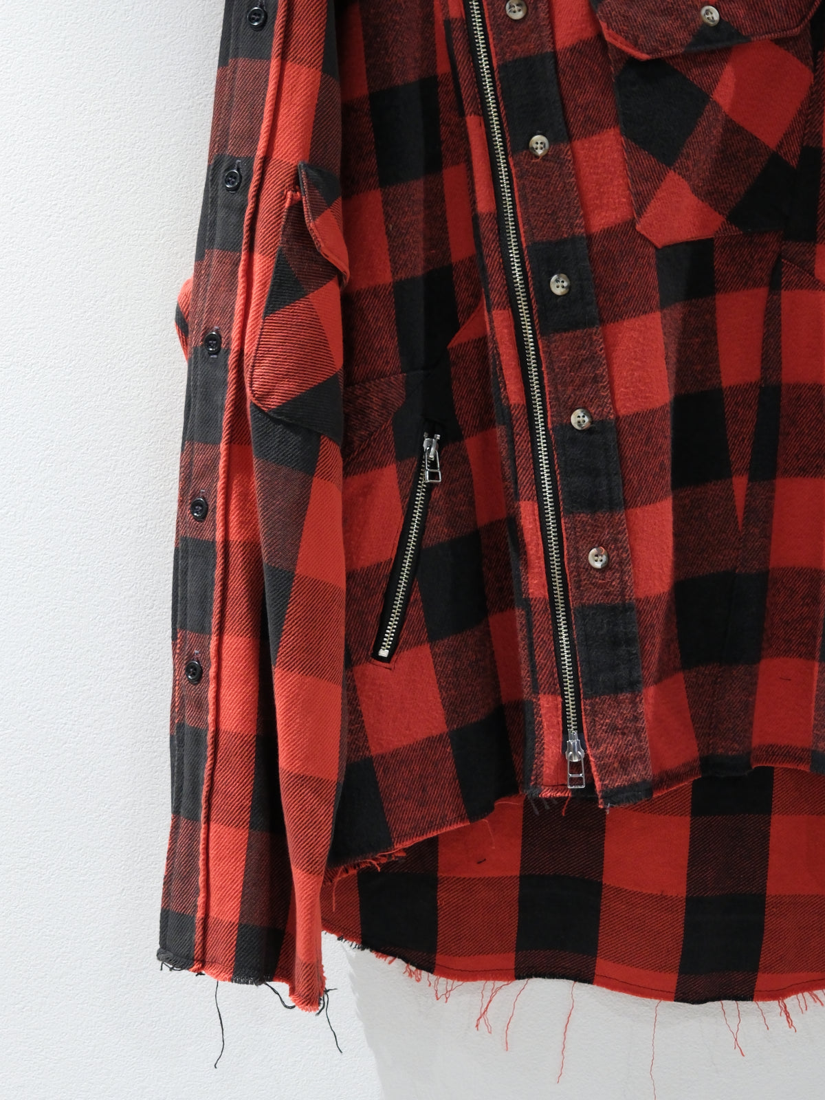 OLDPARK : RIDERS SHIRT -FLANNEL- / RED