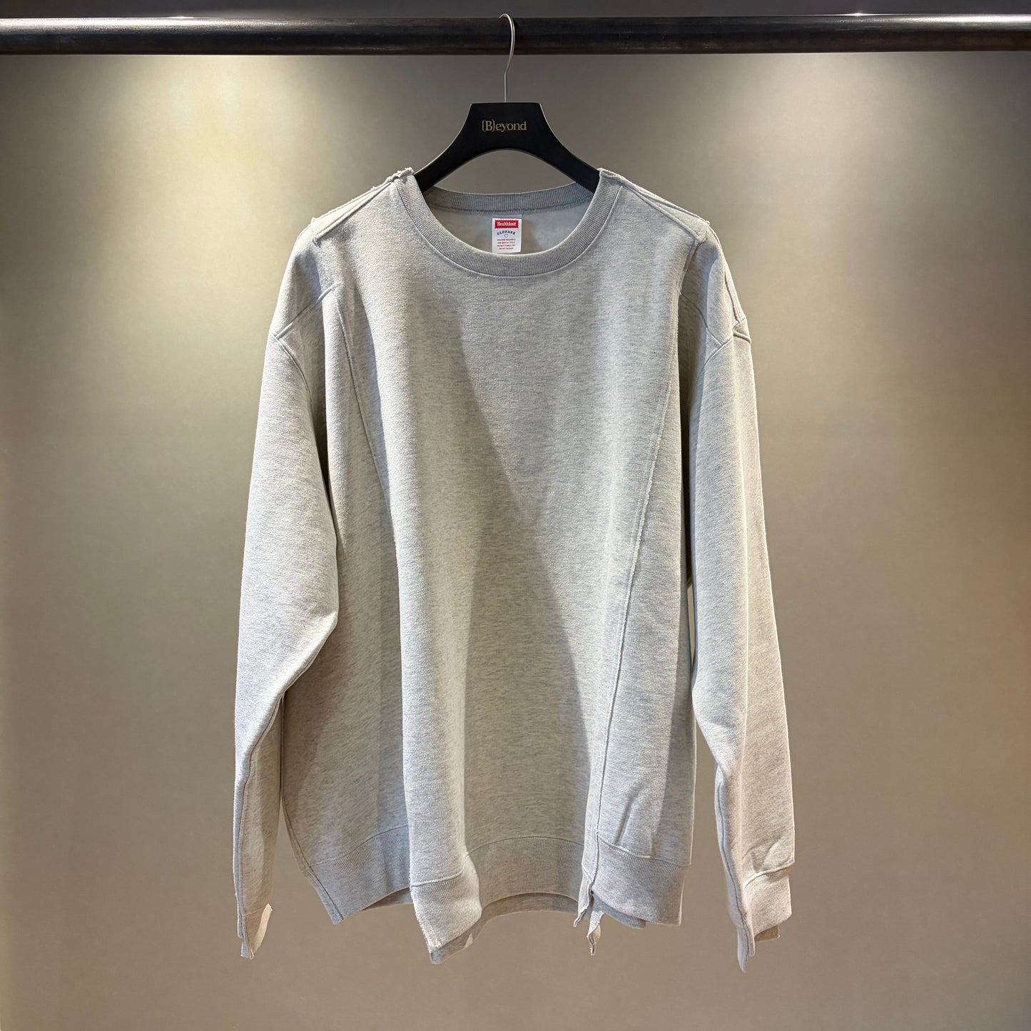 OLDPARK : COLLAB CREW SWEAT (x Healthknit) / GRAY