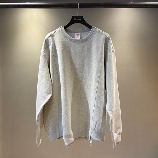 OLDPARK : COLLAB CREW SWEAT (x Healthknit) / GRAY
