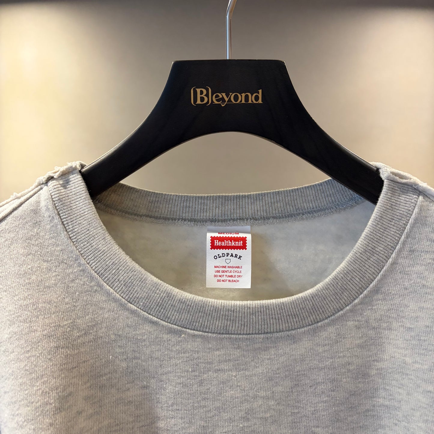 OLDPARK : COLLAB CREW SWEAT (x Healthknit) / GRAY