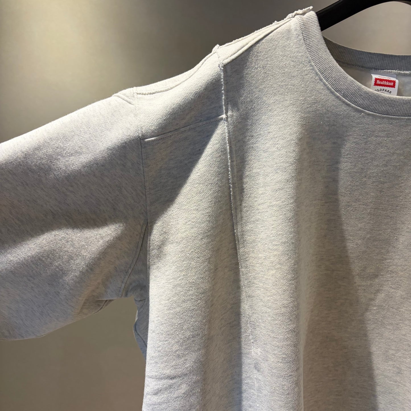 OLDPARK : COLLAB CREW SWEAT (x Healthknit) / GRAY