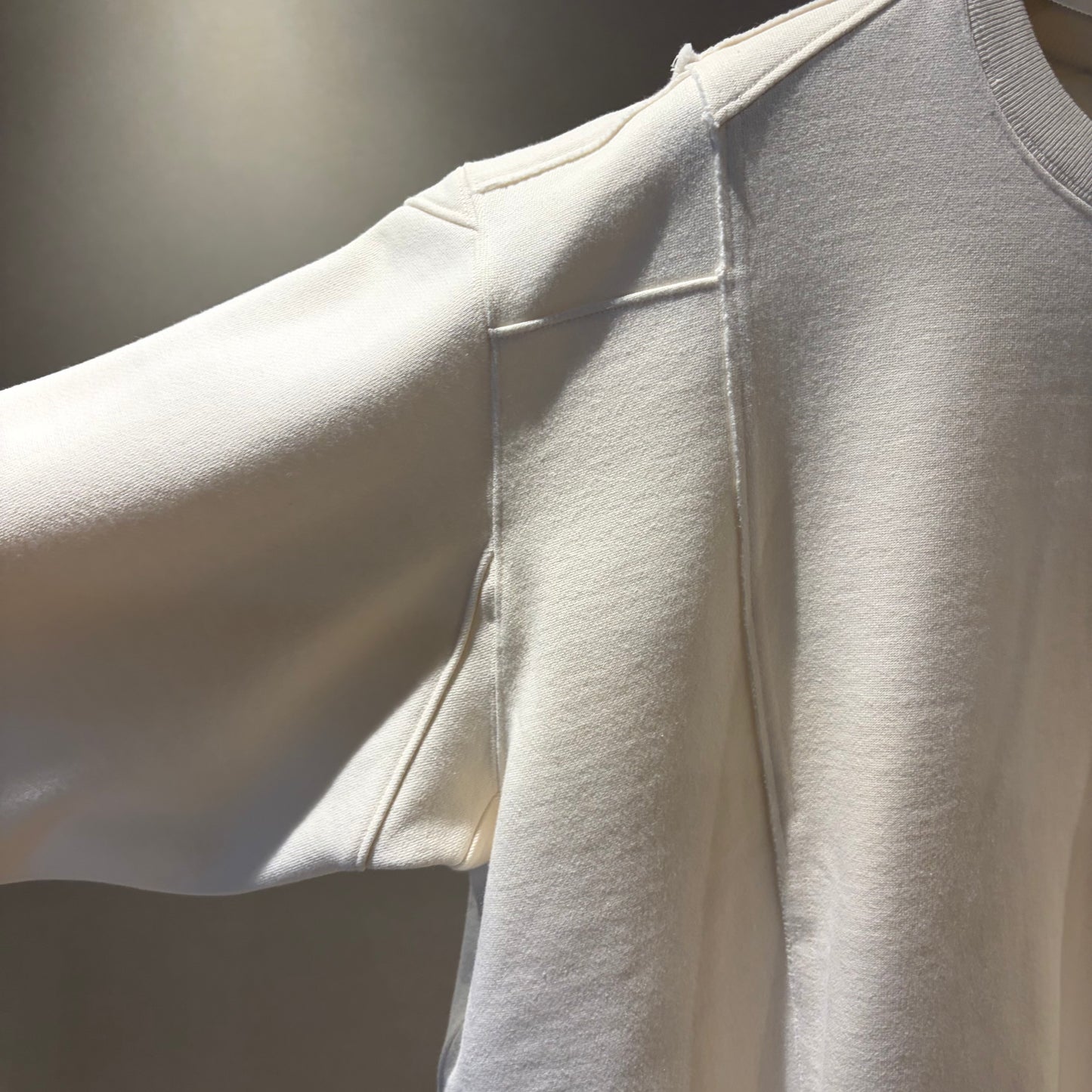 OLDPARK : COLLAB CREW SWEAT (x Healthknit) / WHITE