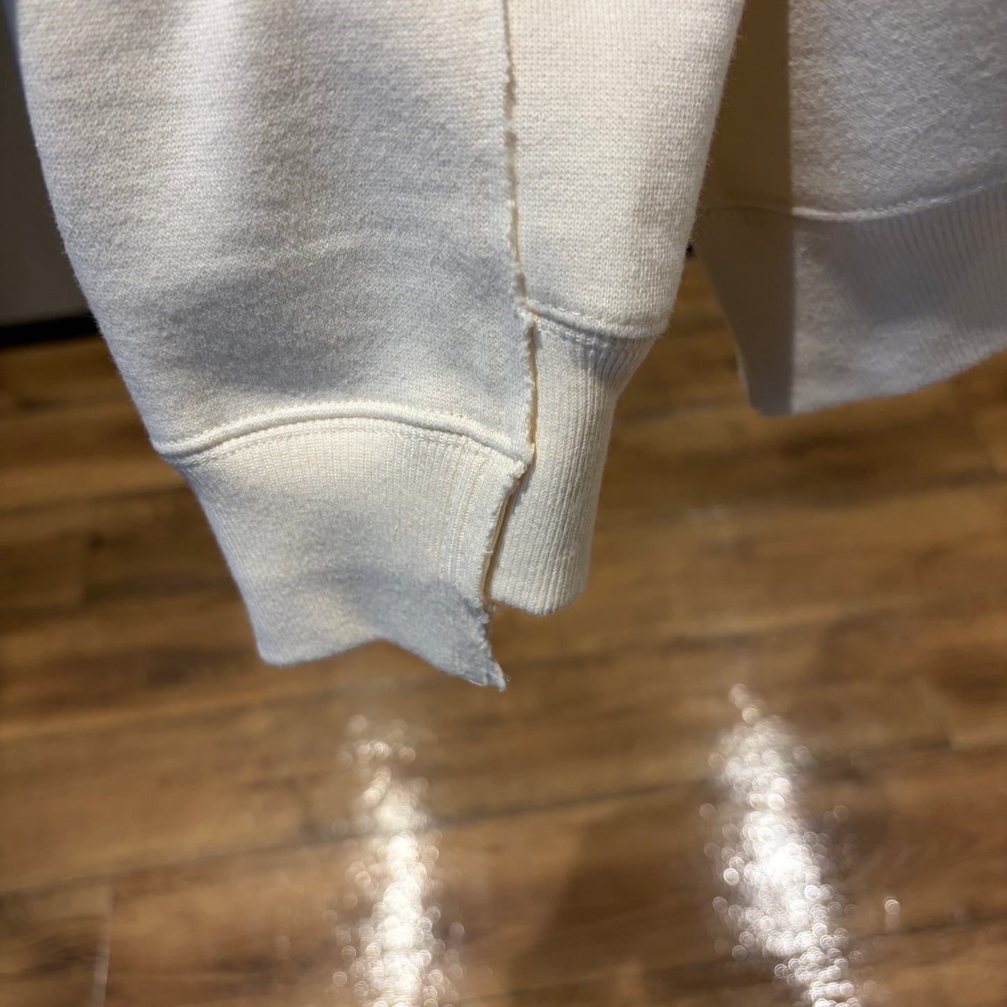 OLDPARK : COLLAB CREW SWEAT (x Healthknit) / WHITE