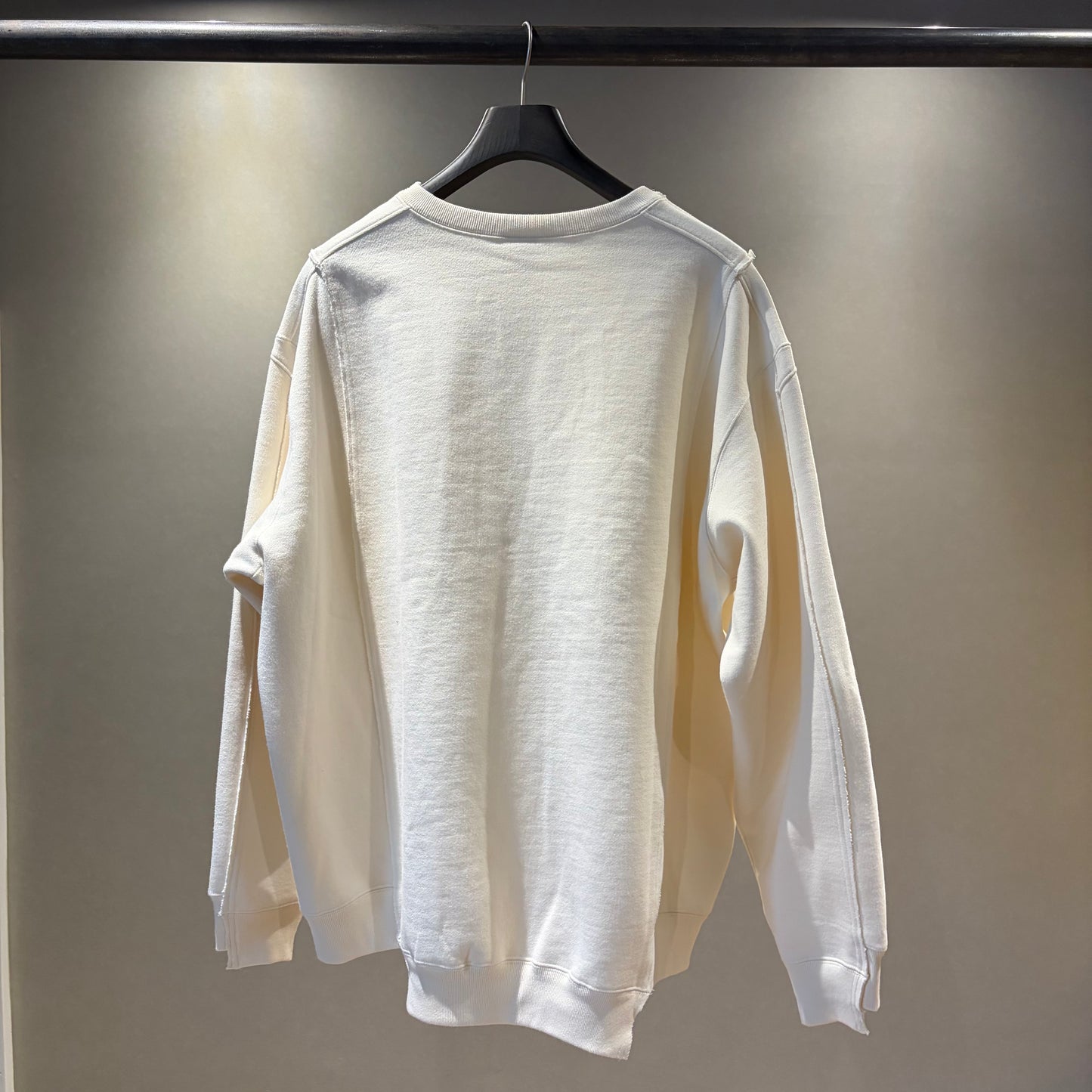 OLDPARK : COLLAB CREW SWEAT (x Healthknit) / WHITE