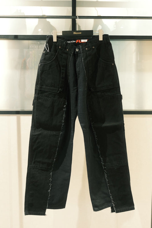 OLDPARK : BAGGY CARPENTER PANTS -DUCK- (BLACK、Mサイズ)