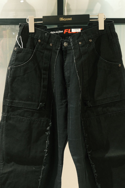 OLDPARK : BAGGY CARPENTER PANTS -DUCK- (BLACK、Mサイズ)