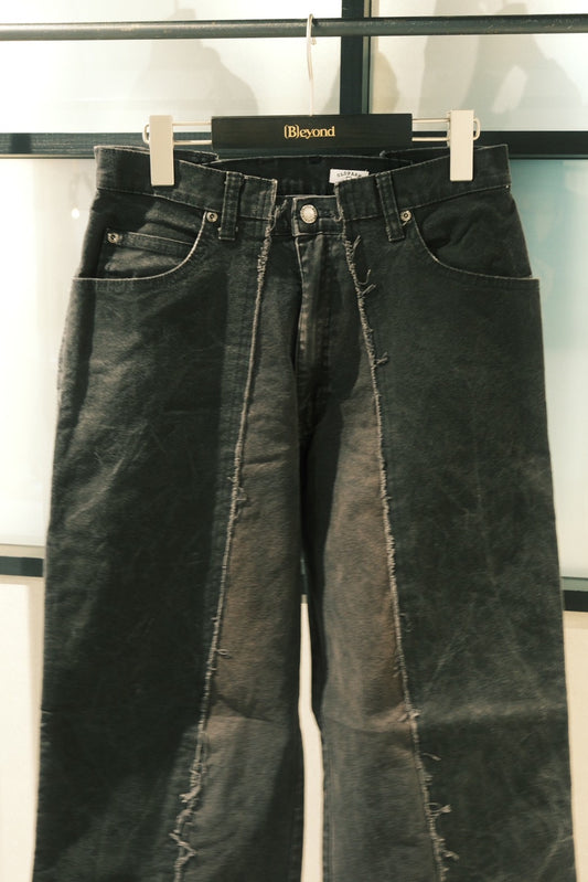 OLDPARK : BAGGY CARPENTER PANTS -DUCK- (BLACK、Sサイズ)