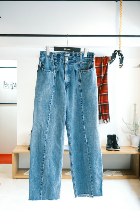 OLDPARK : SWAPPED JEANS (BLUE、Sサイズ)
