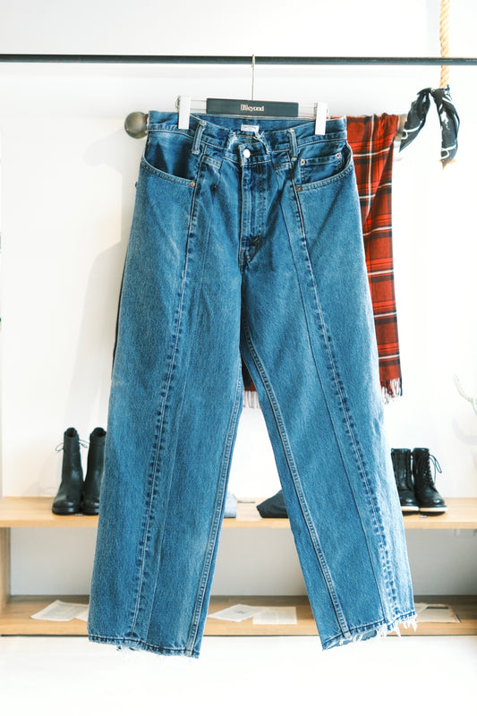 OLDPARK : SWAPPED JEANS (BLUE、Lサイズ)