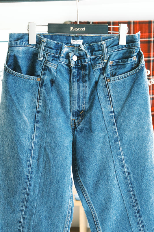 OLDPARK : SWAPPED JEANS (BLUE、Lサイズ)