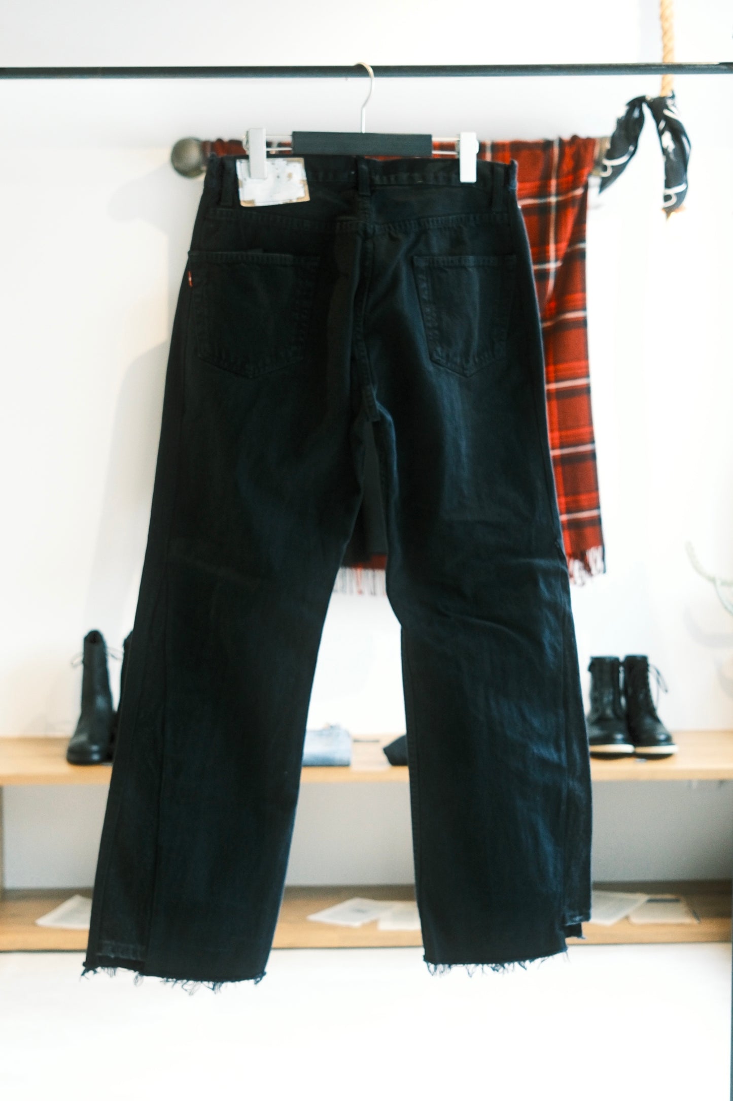 OLDPARK : SWAPPED JEANS (BLACK、Lサイズ)