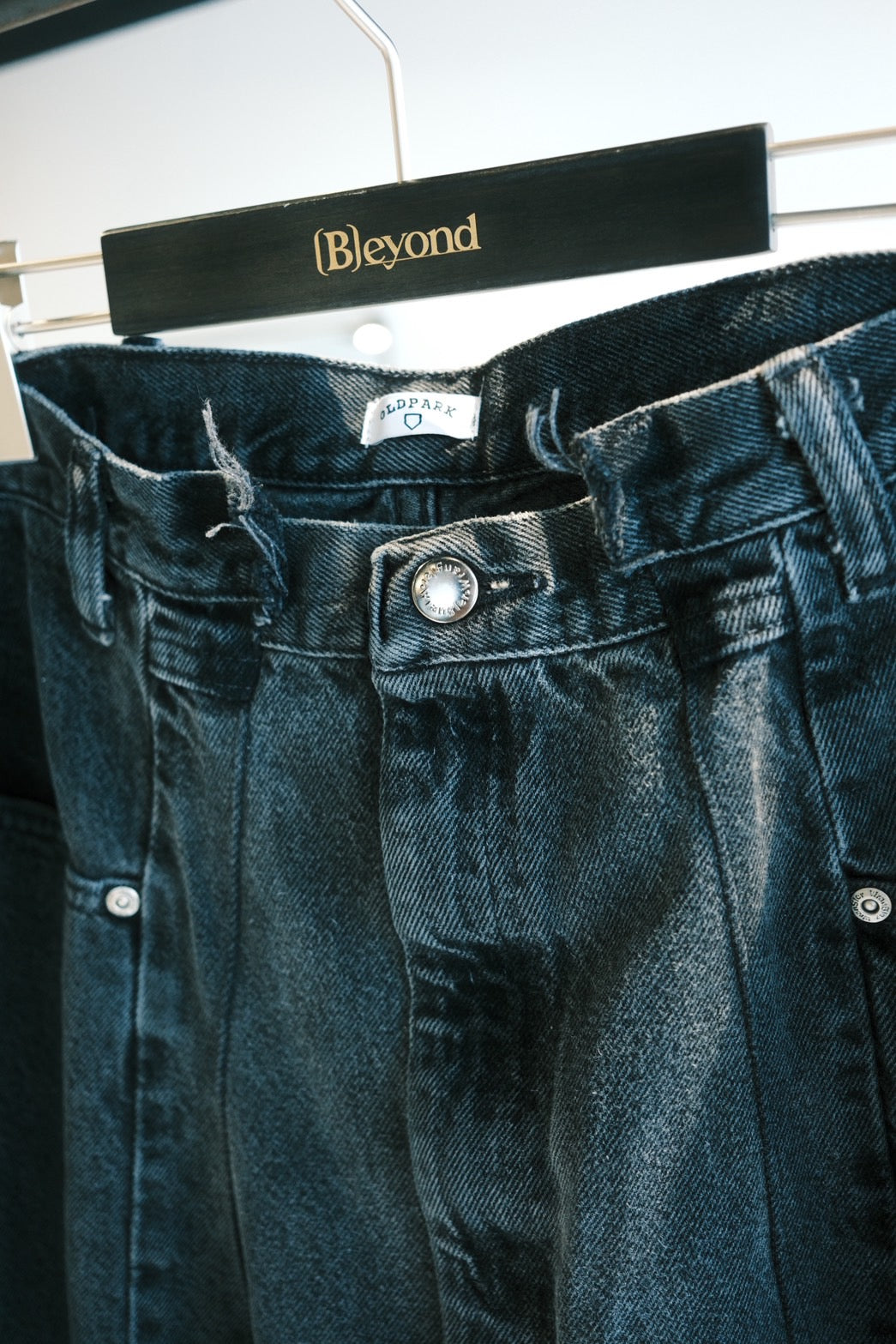 OLDPARK : SWAPPED JEANS (BLACK、XLサイズ)
