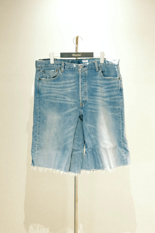 OLDPARK : GUSSET BAGGY SHORTS (BLUE、XLサイズ-1)