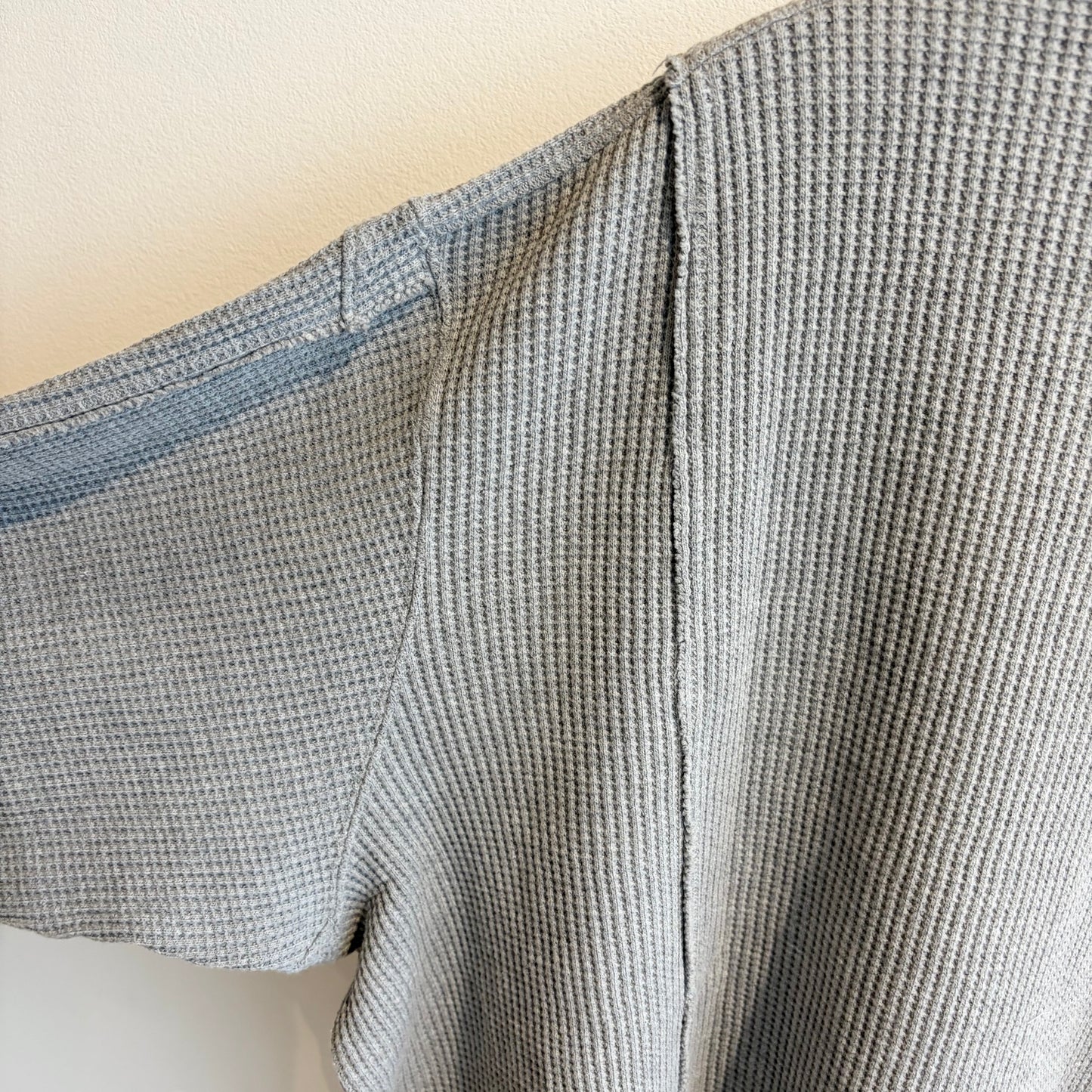 OLDPARK : WAFFLE HENLEY L/S (x Healthknit) / GRAY