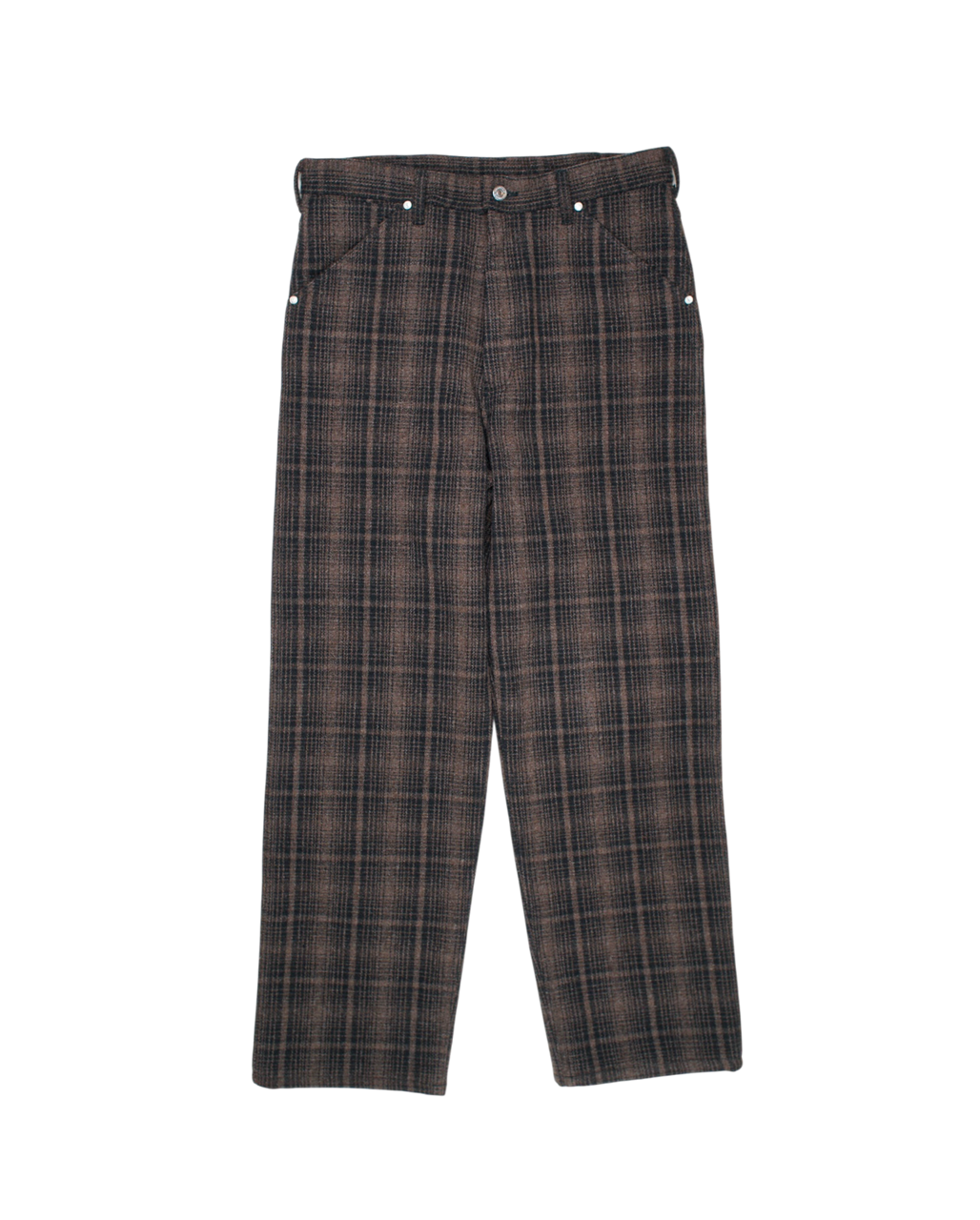The Letters : WORKERS PANTS -CORKSCREW YARN CHECK WOOL-