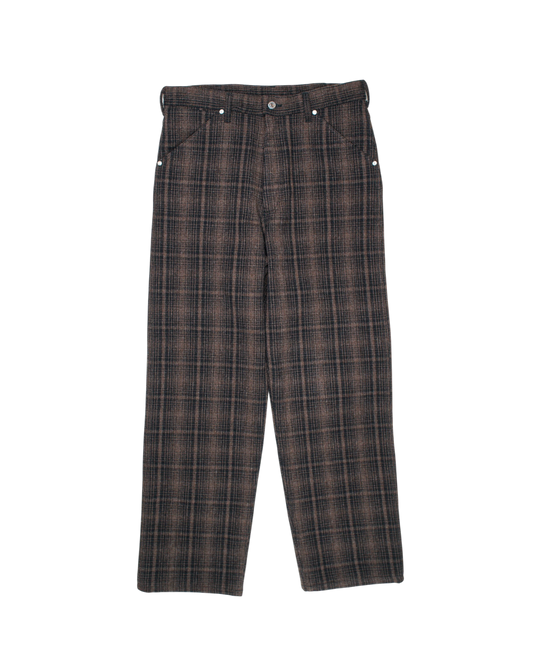 The Letters : WORKERS PANTS -CORKSCREW YARN CHECK WOOL-